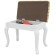Retro banquet with storage, 550x330x430, white, beige strip
