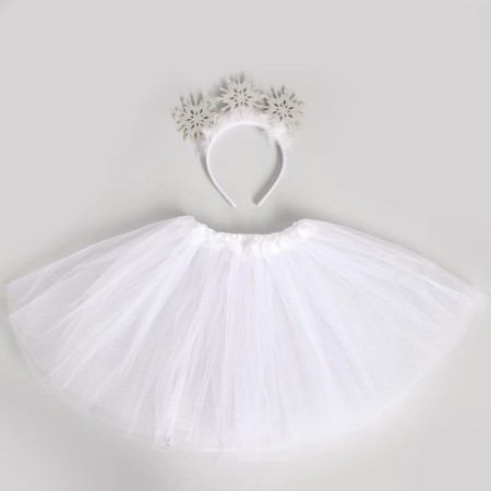 New Year's carnival set "Little Snowflake", rim, skirt, for the New Year