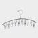 Sushilka for linen suspended share, 10 clothespins, 40 × 1 × 15 cm, metal, silver color