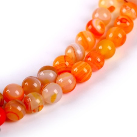 Beads made of natural stone "Yellow agate" set of 36 pcs., Size 1 pc. - 10 mm