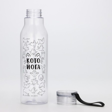 Water bottle "Kot yoga", 600 ml-3