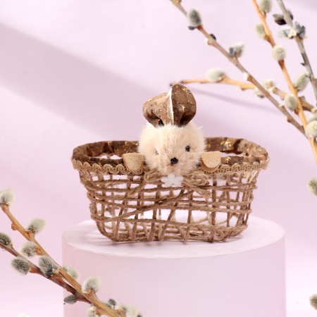 Decorative Easter basket "Bunny", 7 × 14 × 13 cm-1