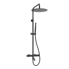 The shower system wasserkraft a288.160.217.bm Thermo, tropical shower, thermostat, black