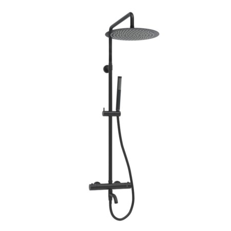 The shower system wasserkraft a288.160.217.bm Thermo, tropical shower, thermostat, black