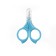 Children's manicure scissors, with a protective cap, type 2, blue color