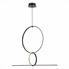 Suspension lamp ST LUCE. SL6113.433.01. Gaia. 1x50 W, LED, 3000K, 1532 LM, 110x40x100 cm, black color