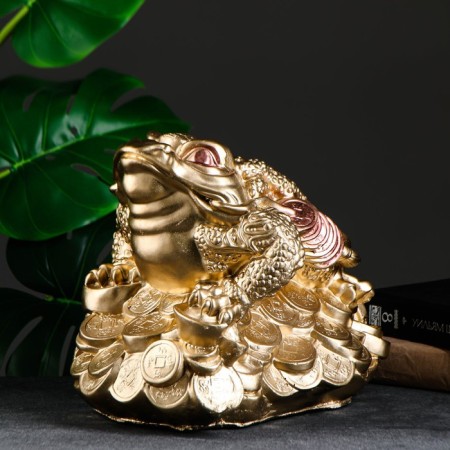 Figure "Toad on money" Big 25x34x20cm-3