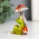 Souvenir Polystone "Frog under the mushroom - rest" 6x3x5.4 cm