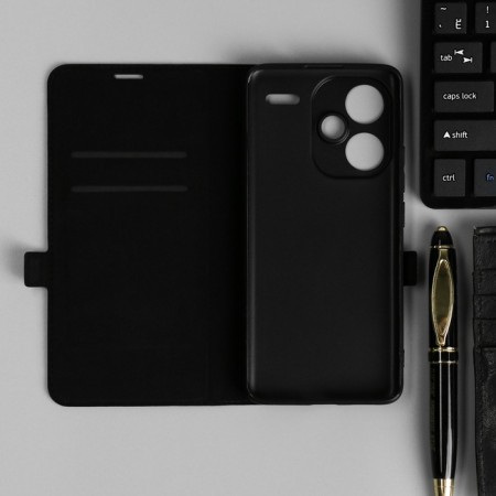 Borasco Book Case for Xiaomi Redmi Note 13 Pro+, black-1