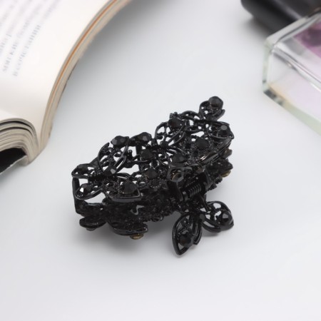 Hair crab "Chloe" butterflies, 6 cm, black-1