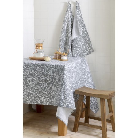 Gray tablecloth with a print Scandinavian Touch, 170x170 cm-6