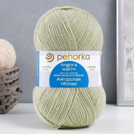 Angora warm yarn 40% wool, 60% acrylic 480m/100g (1076 St. Fistashki)