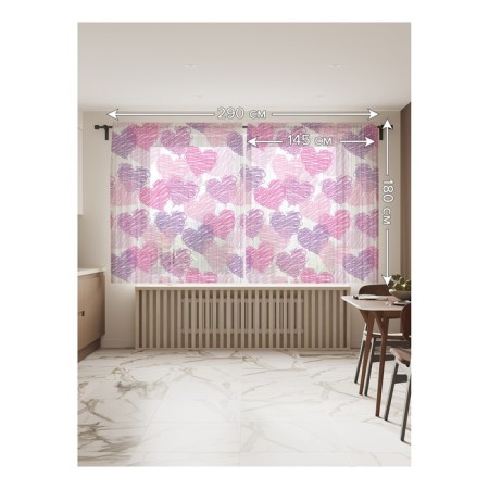 Photo "small hearts", size 145x180 cm, 2 pcs-1