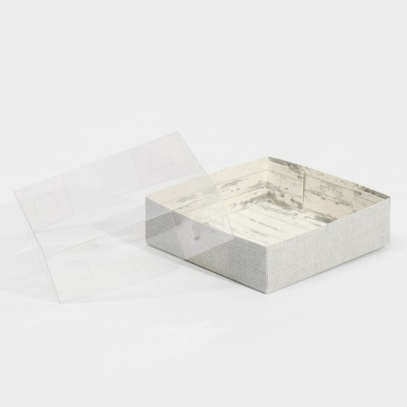 Confectionery packaging, Makarun box with PVC lid, Just for You, 12 x 12 x 3.5 cm-2