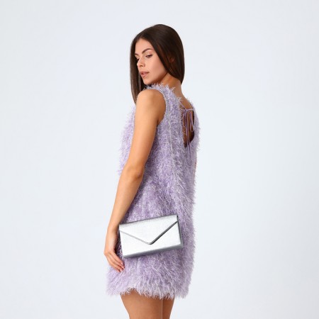 Female bag on a magnet, silver color-6