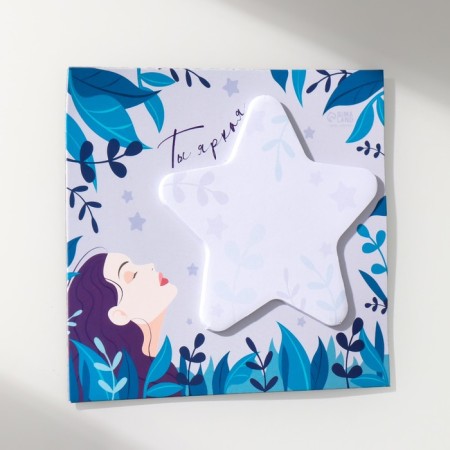 Magnet with a block for the records "You are bright" 11,1x10 cm-4