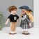 Doll Collectible couple "Lena and Seryozha, Father Clear" Set 2 pcs 21 cm
