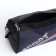 Sports bag with lightning, long belt, black/blue/tricolor color