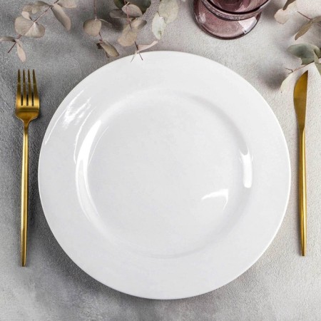 Porcelain dining porcelain Wilmax Stella Pro, D = 28 cm, white color