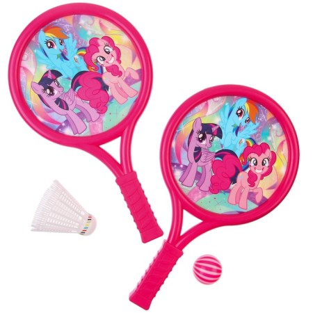 Gaming set, rackets, a bunch and a ball, My Little Pony