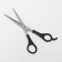 Hairdressers with emphasis, blade - 7 cm, black color