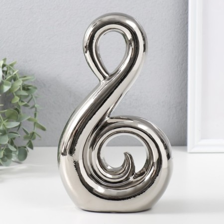 Souvenir Ceramics "Abstraction. Swan" silver 14.5x5x25 cm