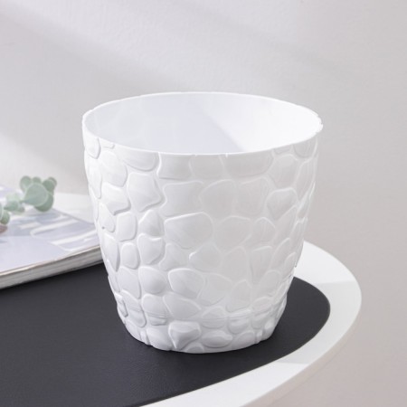 Pot with the pallet "pebbles", 3 l, white color-1