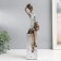 Souvenir Polystone "African with a jug, on the stand" Silver Pattern - circles 10.5x8x33.5 cm