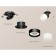 A set of a built -in rotary lamp with AMBRELLA LIGHT, Techno, XM8102521, Black Black Sand