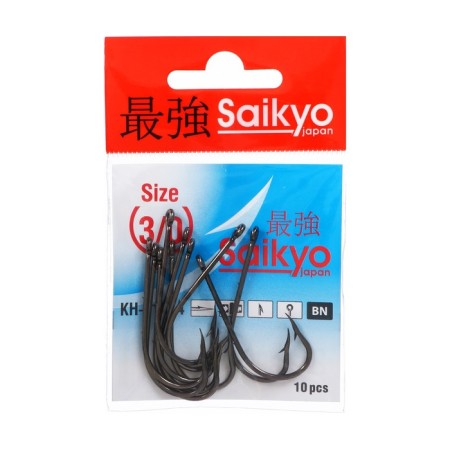 Hooks Saikyo KH-11014 Bait Holder BN No. 3/0, 10 pcs