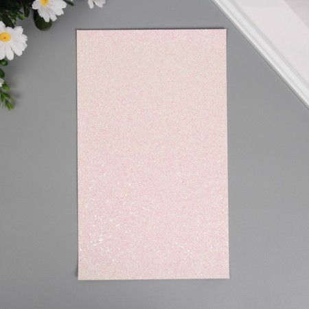 Liszt for creativity claims. Kozh "Large sparkles" white-pink sheet 33x20 cm thick 0.84 mm-1