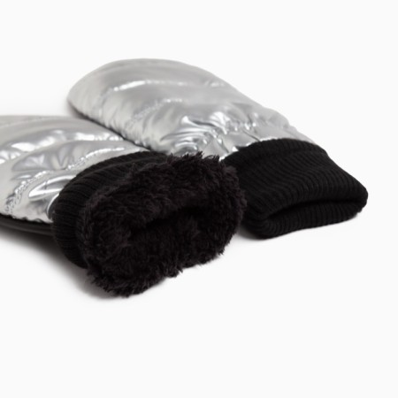 Women's mittens Minaku, rr 23 cm, col. Serebro/black-5