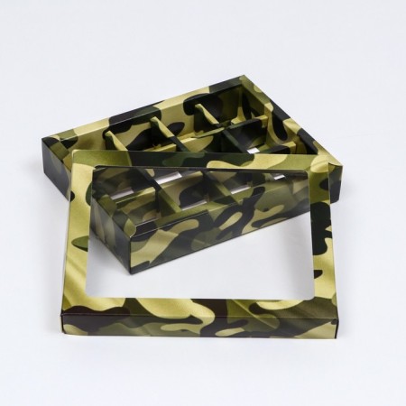 Box for sweets, 12 pcs, "camouflage", 19 x 15 x 3.6 cm-2