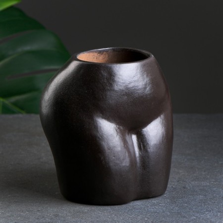 Vase "Aphrodite", black, 1.3 l/16.5x15 cm-2