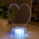 Spinker "heart" LED 3XAG10 with marker for inscriptions 10x10x13 cm