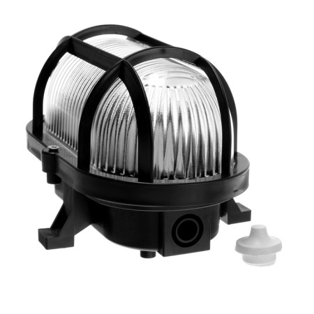 TDM lamp NBP 02-60-004, "Euro", E27, 60 W, IP54, protective grid, black-3