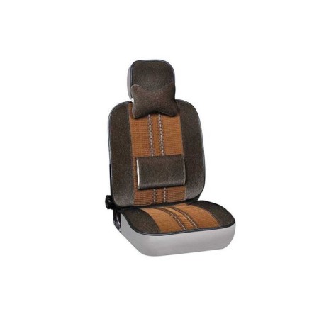 Covers of the seat fur artificial 2 items. SkyWay Arctic brown with back support