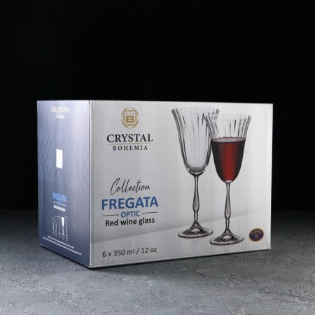 A set of glasses for red wine Fregata Optic, 350 ml, 6 pcs-3