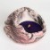 Figure Aromatic candle in concrete "Skull", 14x11 cm, purple, blueberries