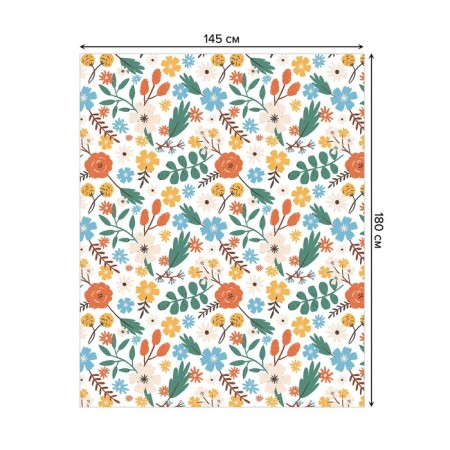 Tablecloth on the table "Lug of Flowers", rectangular, Saten, size 145x180 cm-1