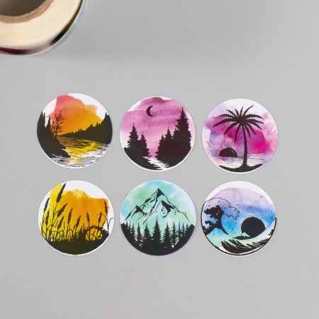 Stick Paper "Nature" d = 2.5 cm 252 pcs in the roll-3