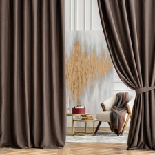 A set of curtains with Laura catching, size 2x200x270 cm, brown color