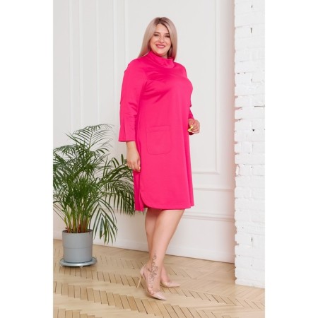 Women's dress, size 64, pink color-3