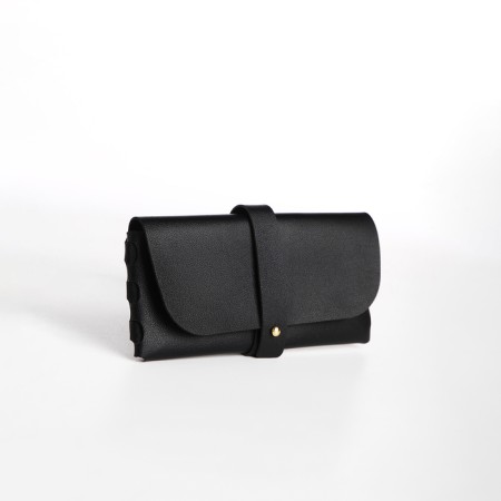 Case for glasses on the clue, black color