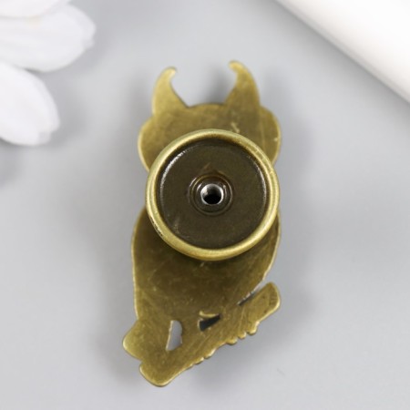 Handle for the casket Metal "Filin on a branch" Bronze 5.2x2.2 cm-2