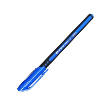 Ballpoint handle Berlingo "Tiangle Twin", 0.7 mm, needle rod, blue 309748-5