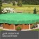 Protective tent, 3 × 2 m, density 90 g/m², UV, eyelets step 1 m, green