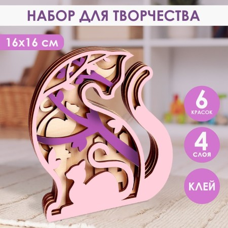 Wood painting "Cat"