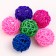 Decorative ball from the vine, set 6 pcs, size 1 pc 5 cm, color mix
