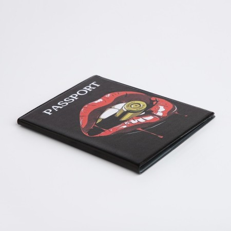 Cover for passport, black color-2